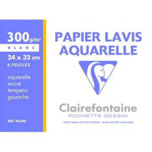Papier do akwareli Clairefontaine A4+/6/300g